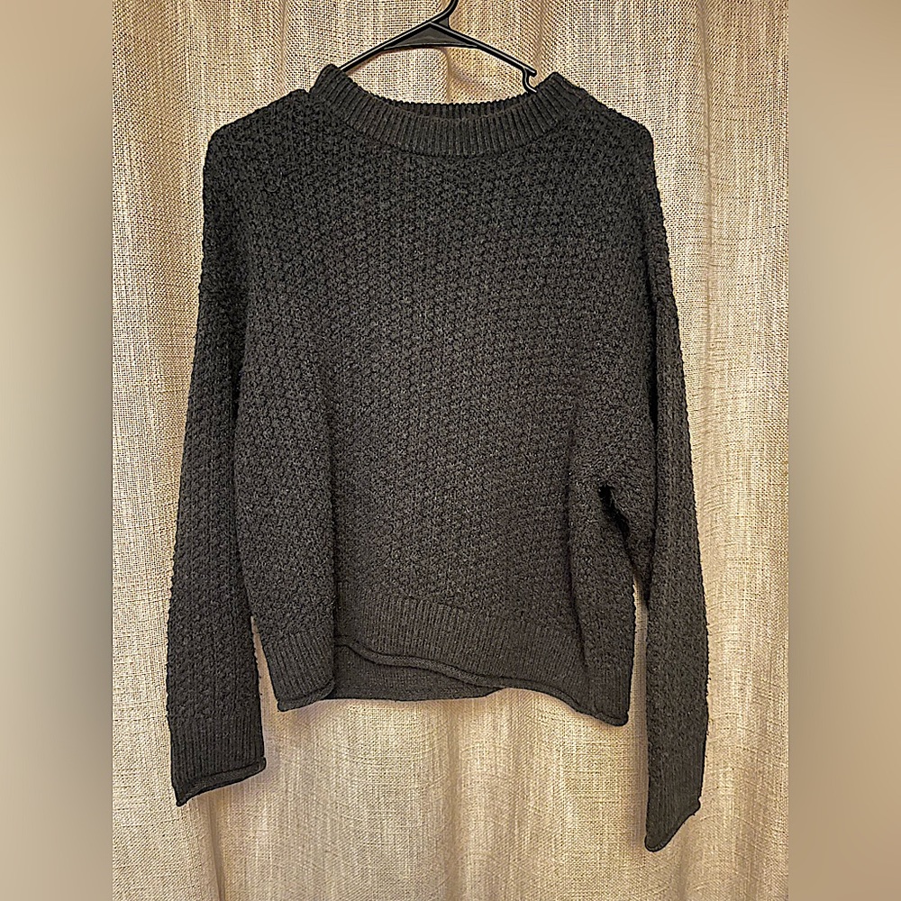 Gray Woven Crew Sweater, Universal Thread, Size S
